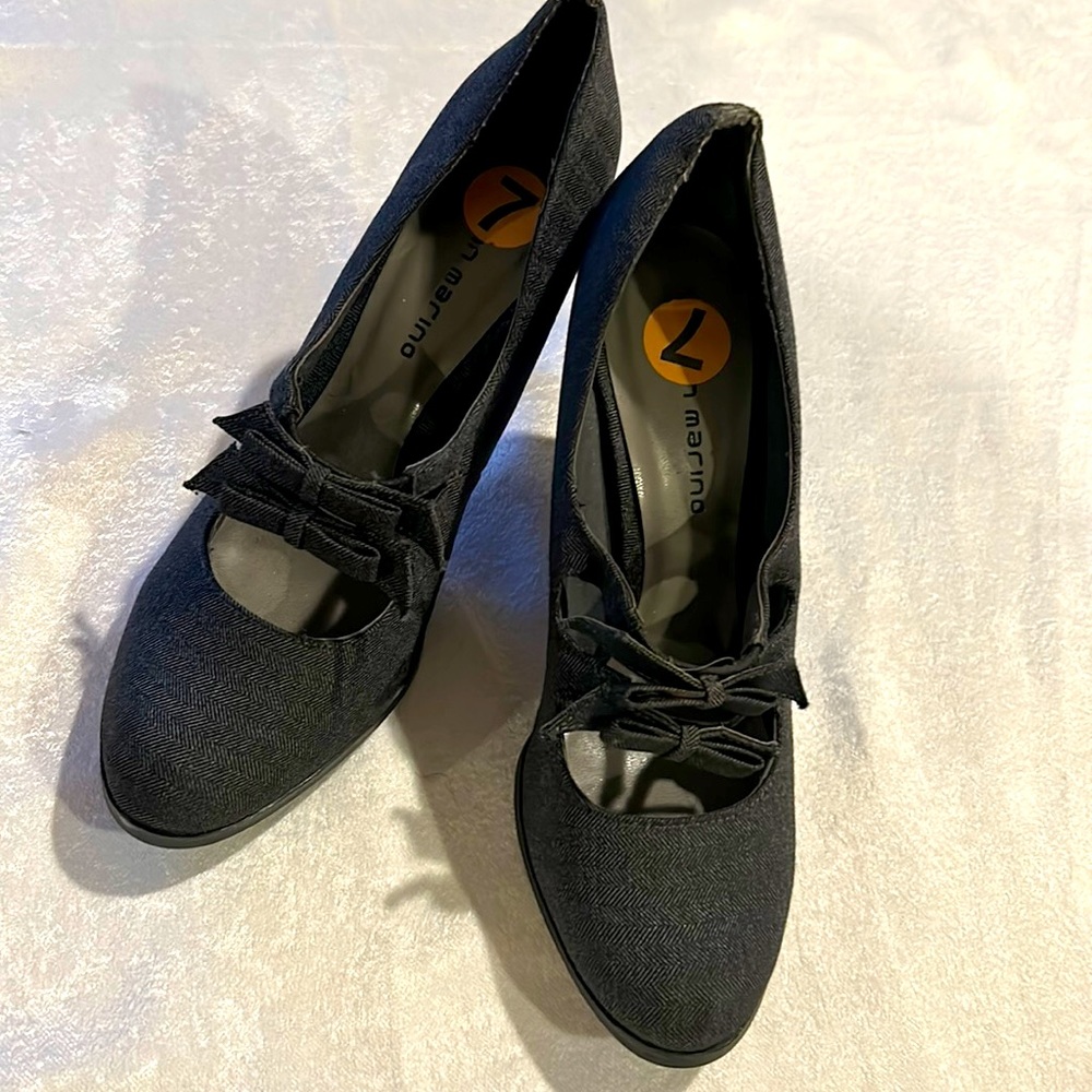 Ann Marino Stacked Mary Jane Heel